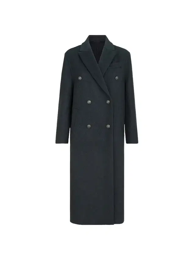 Women's Hand-Crafted Coat in Cashmere Beaver Double Cloth with Monili - Blue - Size 4 Women's Hand-Crafted Coat in Cashmere Beaver Double Cloth with Monili - Blue - Size 4