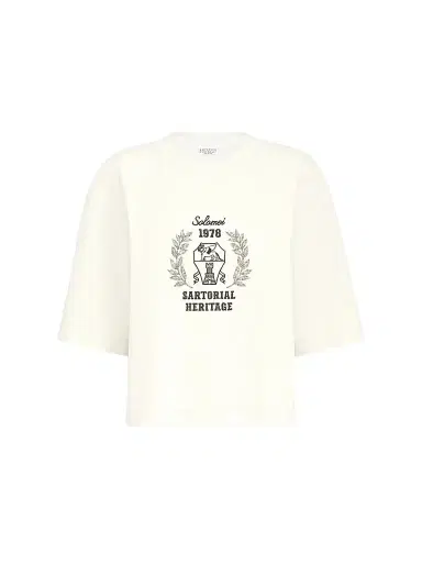 Brunello Cucinelli Women's Cotton Jersey T-Shirt with Embroidery | Thumbnail 1