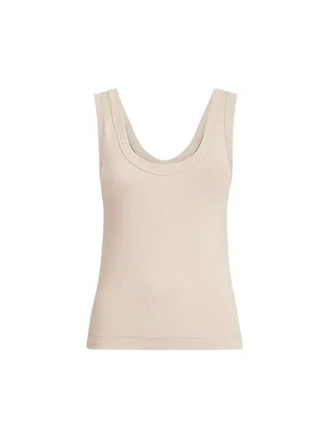 Women's Stretch Cotton Ribbed Jersey Top with Monili