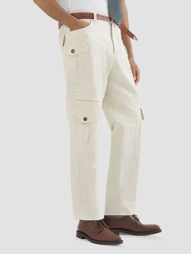 Brunello Cucinelli Men's Peached Cotton Gabardine Explorer Trousers - White | Thumbnail 5