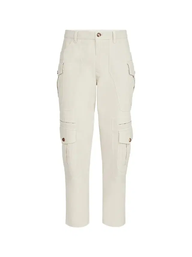 Brunello Cucinelli Men's Peached Cotton Gabardine Explorer Trousers - White