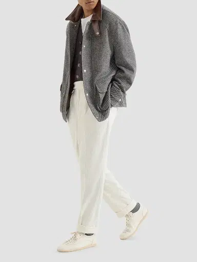 Brunello Cucinelli Men's Cashmere Cardigan - Brown | Thumbnail 2