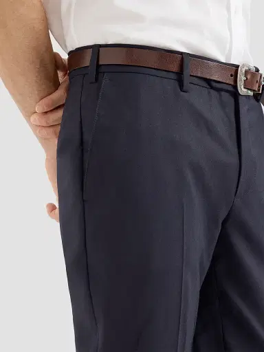 Brunello Cucinelli Men's Virgin Wool Flannel Italian Fit Trousers - Blue | Thumbnail 5