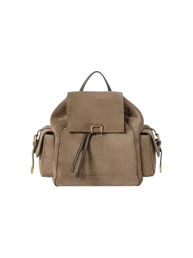 Brunello Cucinelli Women's Suede Sartorial Backpack - Bark