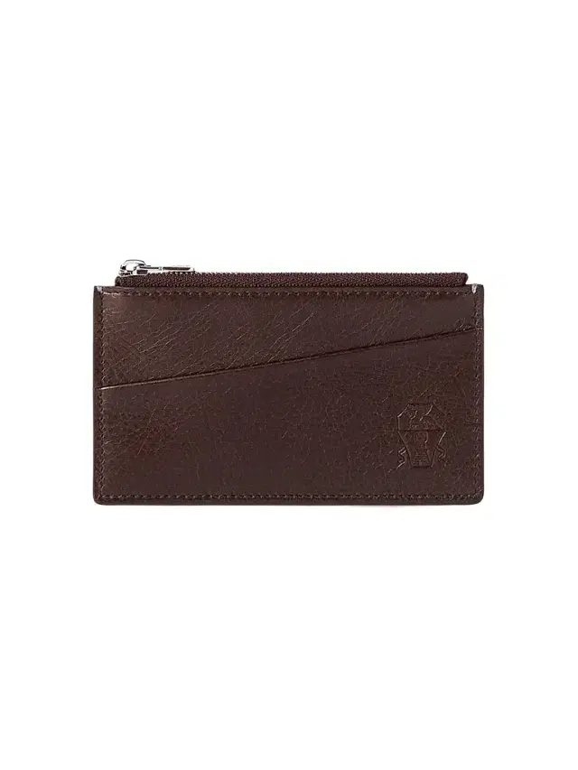 Brunello Cucinelli Grained Leather Travel Pochette - Brown