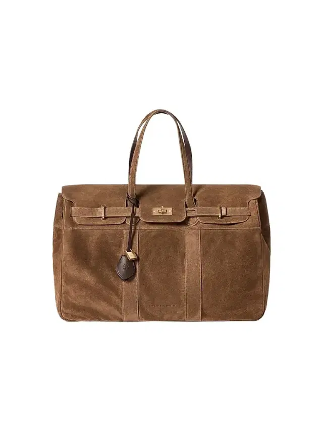 Brunello Cucinelli Women's Explorer Travel Tote Bag in Suede - Caramel