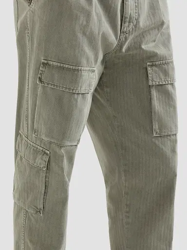 Brunello Cucinelli Men's Cotton Chevron Trousers with Cargo Pockets and Waist Tabs - Military | Thumbnail 5