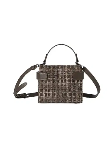 Brunello Cucinelli Women's Essence Small Top Handle Bag in Suede - Brown | Thumbnail 1