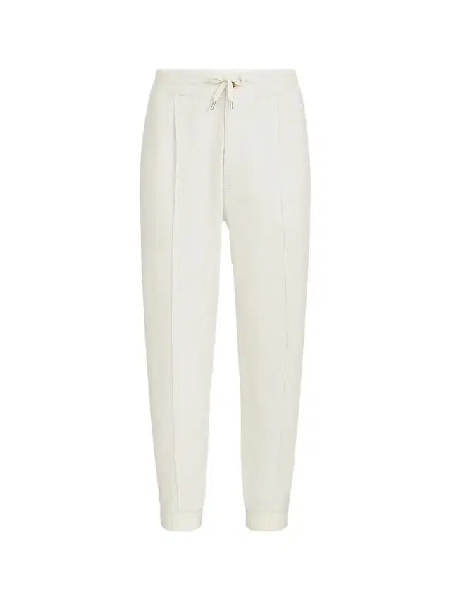 Brunello Cucinelli Men's Cashmere and Cotton French Terry Double Cloth Trousers - Off White