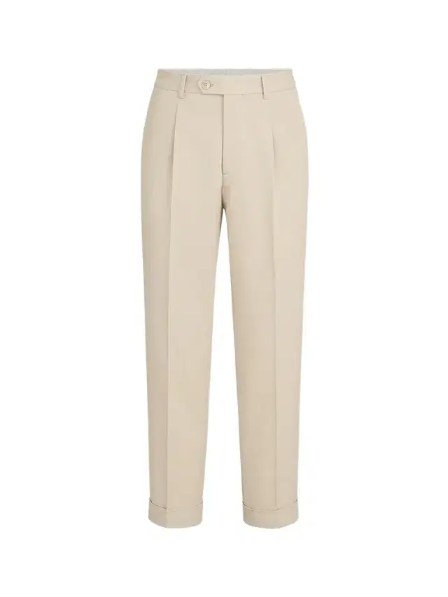 Men's Cotton and Virgin Wool Gabardine Trousers with Pleats -