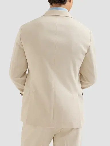 Brunello Cucinelli Men's Cotton and Virgin Wool Gabardine Deconstructed Blazer - Vanilla - Size 46 | Thumbnail 3 Brunello Cucinelli Men's Cotton and Virgin Wool Gabardine Deconstructed Blazer - Vanilla - Size 46 | Thumbnail 3
