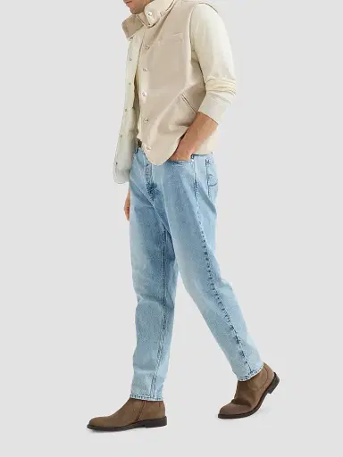 Brunello Cucinelli Men's Sea Island Cotton and Cashmere Lightweight Sweater - Panama | Thumbnail 2