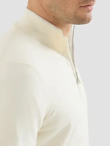 Brunello Cucinelli Men's Sea Island Cotton and Cashmere Lightweight Sweater - Panama | Thumbnail 5