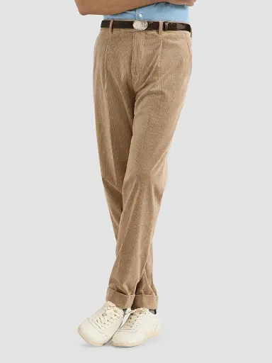 Brunello Cucinelli Men's Comfort Cotton and Cashmere Corduroy Trousers - Camel | Thumbnail 3