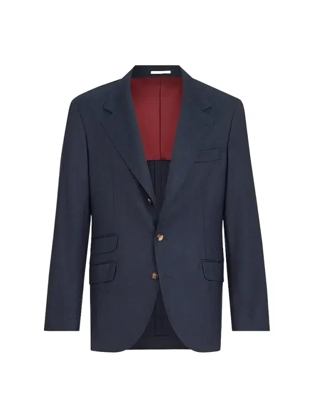 Brunello Cucinelli Men's Virgin Wool Flannel Deconstructed Cavallo Blazer - Blue