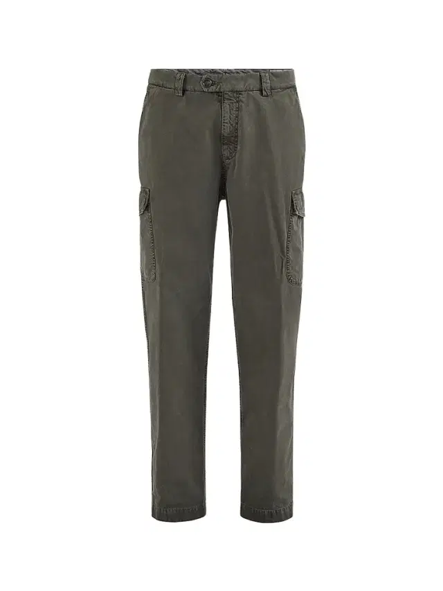 Brunello Cucinelli Men's Peached Cotton Gabardine Trousers with Cargo Pockets - Brown