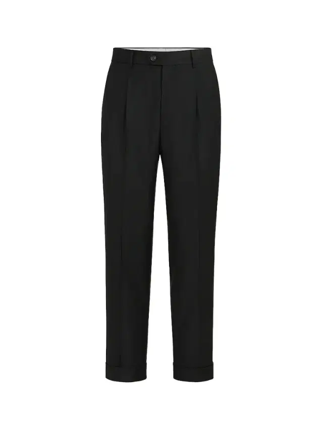 Brunello Cucinelli Men's Super 150s Virgin Wool Four Season Batavia Trousers - Black