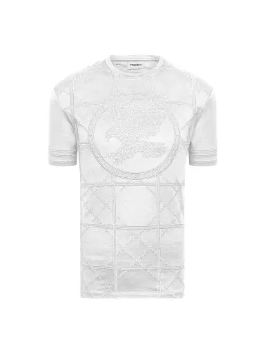 Stefano Ricci Men's Embroidered Cotton T-Shirt | Thumbnail 1