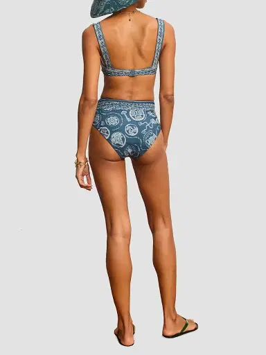 ALÉMAIS Women's Lucky High-Rise Bikini Brief - Blue | Thumbnail 5 ALÉMAIS Women's Lucky High-Rise Bikini Brief - Blue | Thumbnail 5