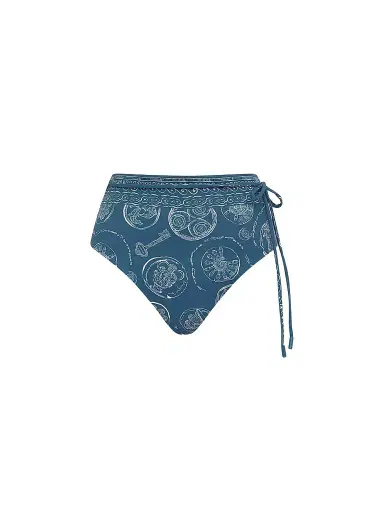 ALÉMAIS Women's Lucky High-Rise Bikini Brief - Blue | Thumbnail 1 ALÉMAIS Women's Lucky High-Rise Bikini Brief - Blue | Thumbnail 1
