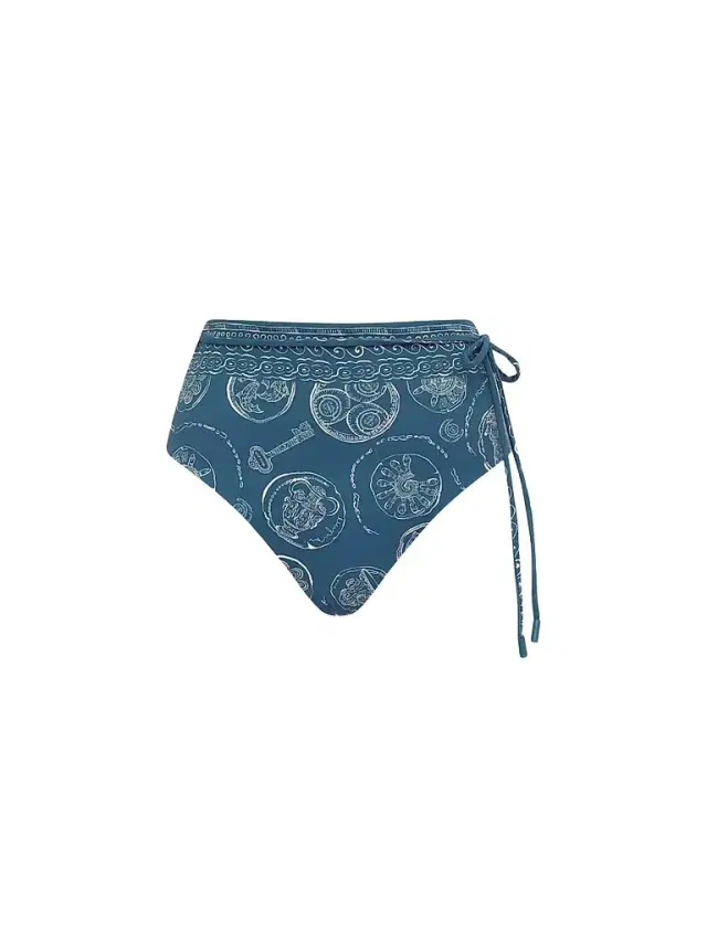 ALÉMAIS Women's Lucky High-Rise Bikini Brief - Blue