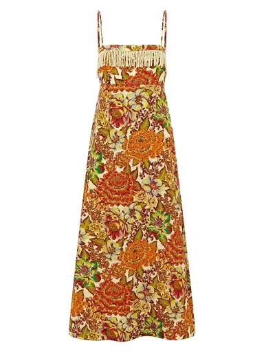 ALÉMAIS Women's Lana Floral Linen Maxi Dress | Thumbnail 1