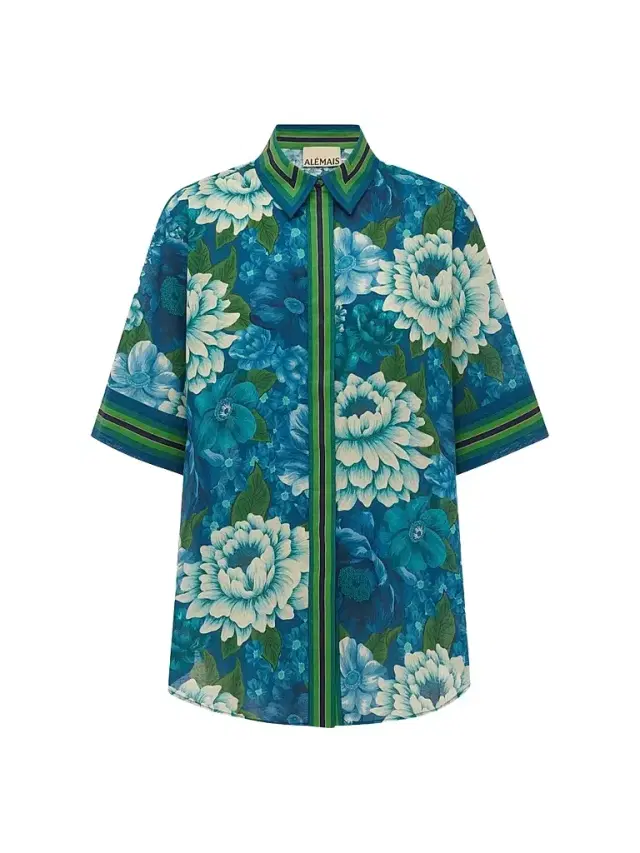 ALÉMAIS Women's Margo Floral Cotton Voile Shirt