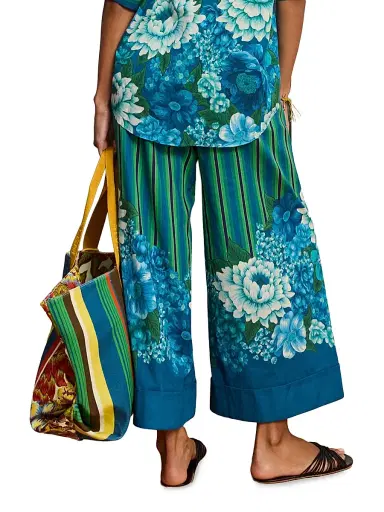 ALÉMAIS Women's Margo Striped Floral Cuffed Pants | Thumbnail 5 ALÉMAIS Women's Margo Striped Floral Cuffed Pants | Thumbnail 5