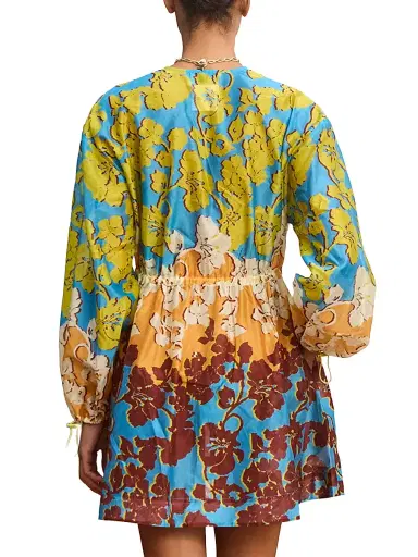 ALÉMAIS Women's Splice Cotton-Silk Mini Dress | Thumbnail 4