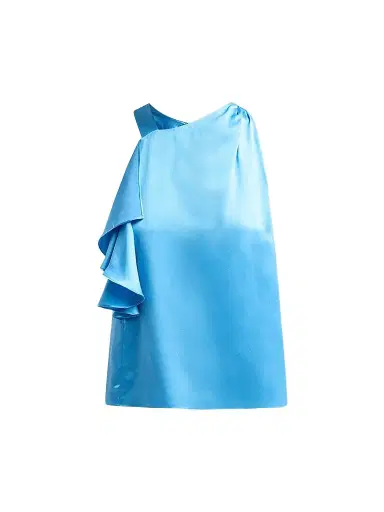Ramy Brook Women's Danielle Draped Satin Blouse - Oasis - Size XXL | Thumbnail 1