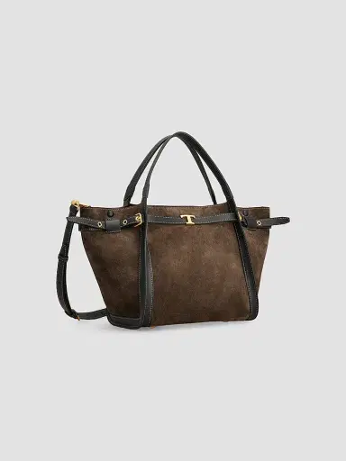 Tod's Women's Suede Shopping Bag - Palissandro Nero | Thumbnail 4