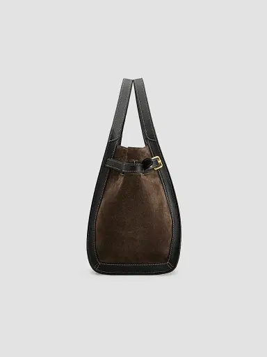 Tod's Women's Suede Shopping Bag - Palissandro Nero | Thumbnail 5