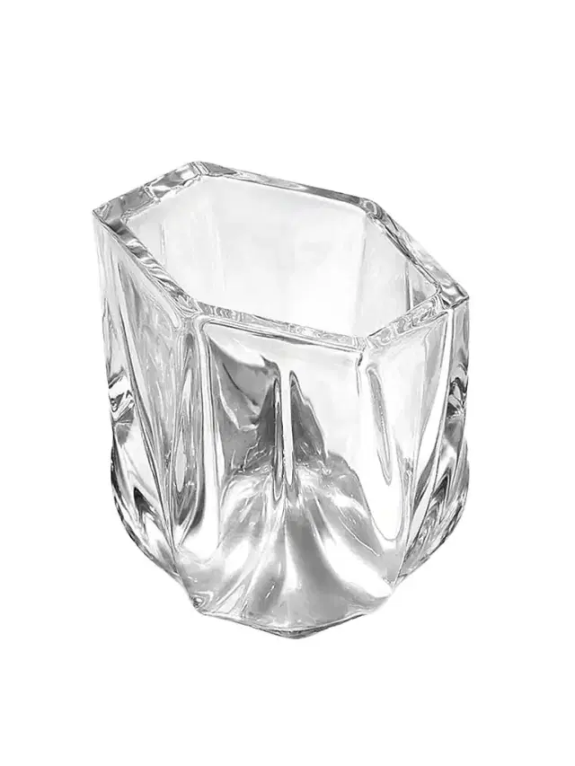 Zaha Hadid Design Shimmer Tealight Candle Holder - Clear