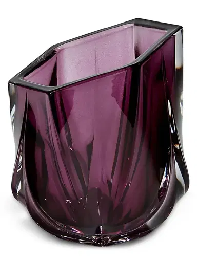 Zaha Hadid Design Shimmer Tealight Candle Holder - Purple | Thumbnail 1