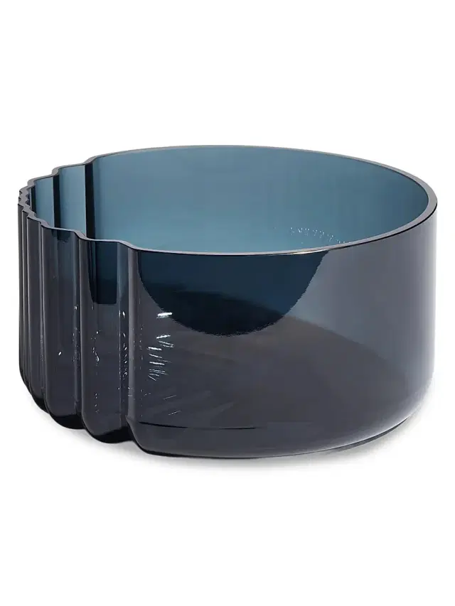 Zaha Hadid Design Pulse Glass Bowl - Dark Blue