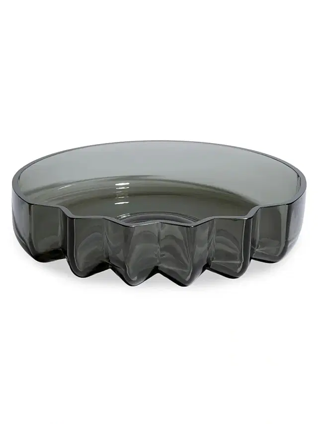 Zaha Hadid Design Pulse Glass Platter - Smoke