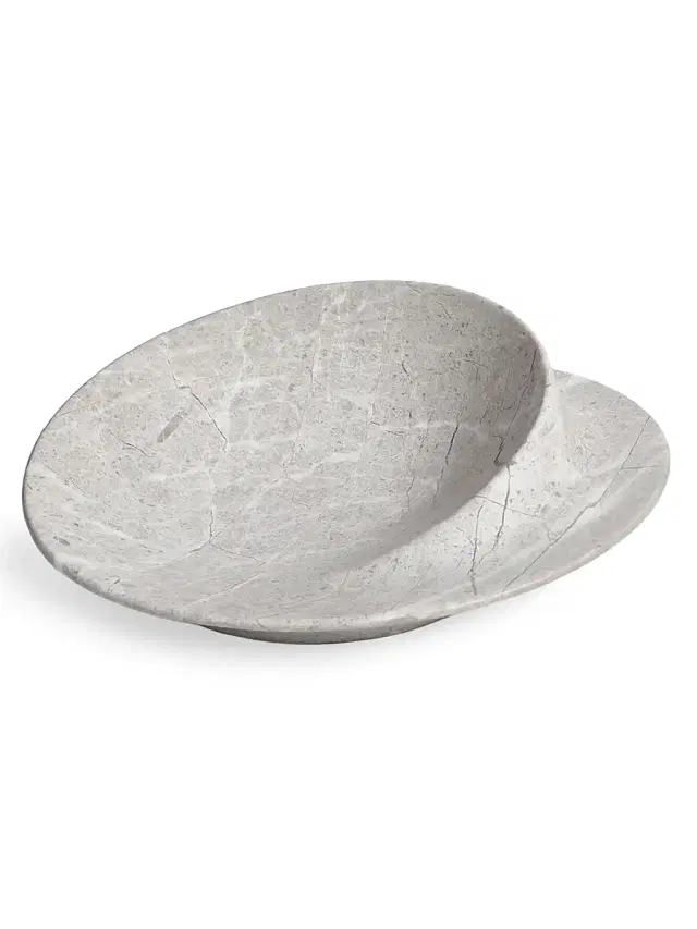 Zaha Hadid Design Swirl Marble Bowl, Small - Grey