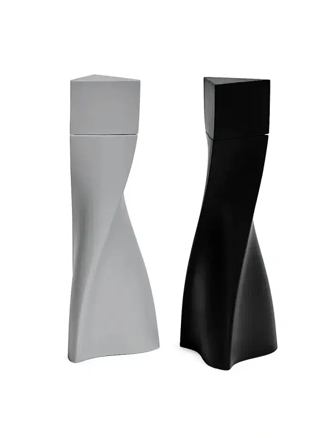 Zaha Hadid Design Duo Salt & Pepper Grinders Set - Grey Black