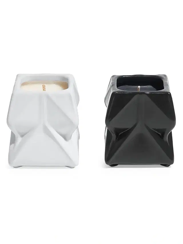 Zaha Hadid Design Prime Scented Candle Duo - White Black