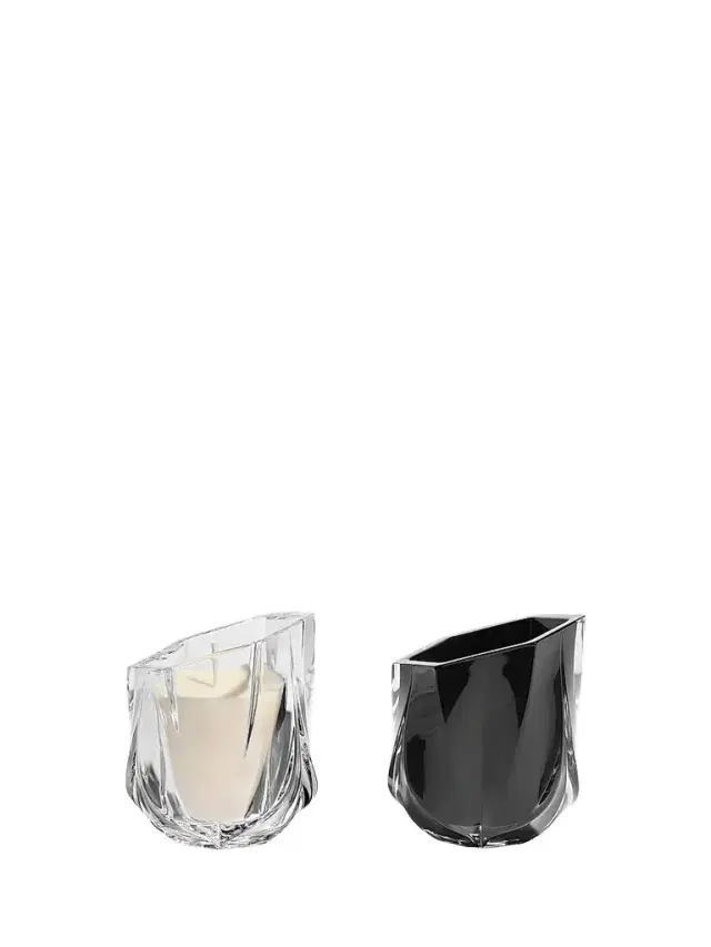 Zaha Hadid Design Shimmer Scented Candle 2-Piece Set - White Black