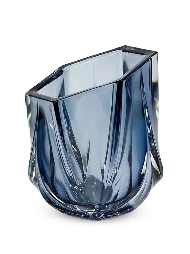 Zaha Hadid Design Shimmer Tealight Candle Holder - Slate Blue