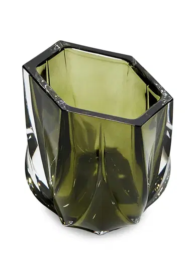 Zaha Hadid Design Shimmer Tealight Candle Holder - Olive Green | Thumbnail 2