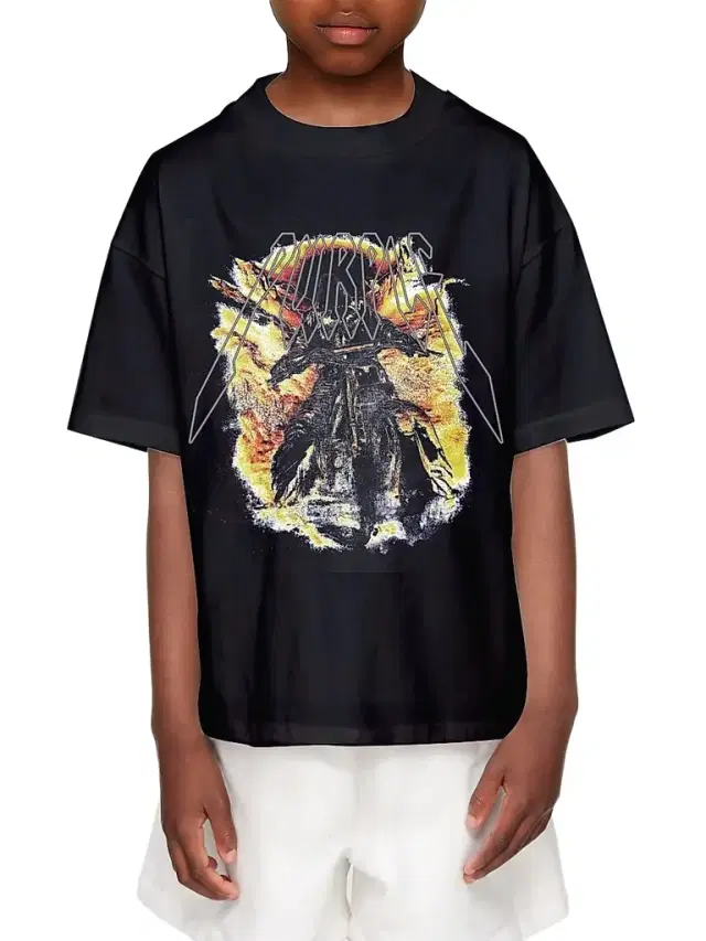 Little Boy's & Boy's Graphic Cotton T-Shirt - Black