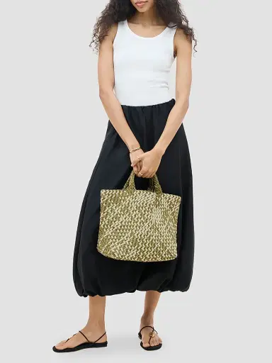 Naghedi Women's St. Barths Medium Double Weave Tote Bag - Oletta | Thumbnail 2 Naghedi Women's St. Barths Medium Double Weave Tote Bag - Oletta | Thumbnail 2
