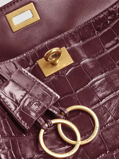 Balenciaga Women's Rodeo Mini Top Handle Bag Crocodile Embossed | Thumbnail 8 Balenciaga Women's Rodeo Mini Top Handle Bag Crocodile Embossed | Thumbnail 8