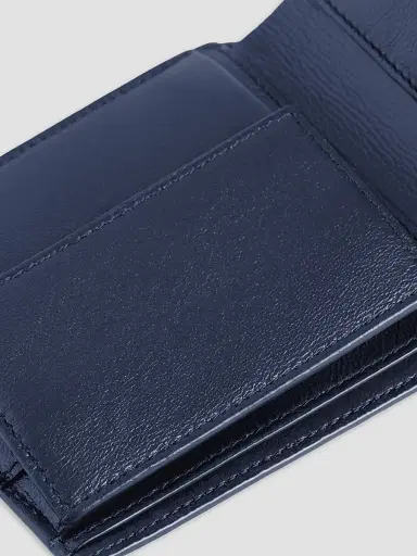Balenciaga Men's Cash Square Folded Coin Wallet - Navy Burgundy | Thumbnail 4