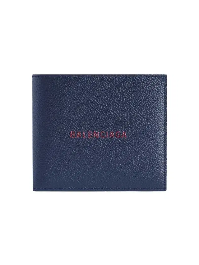 Balenciaga Men's Cash Square Folded Coin Wallet - Navy Burgundy