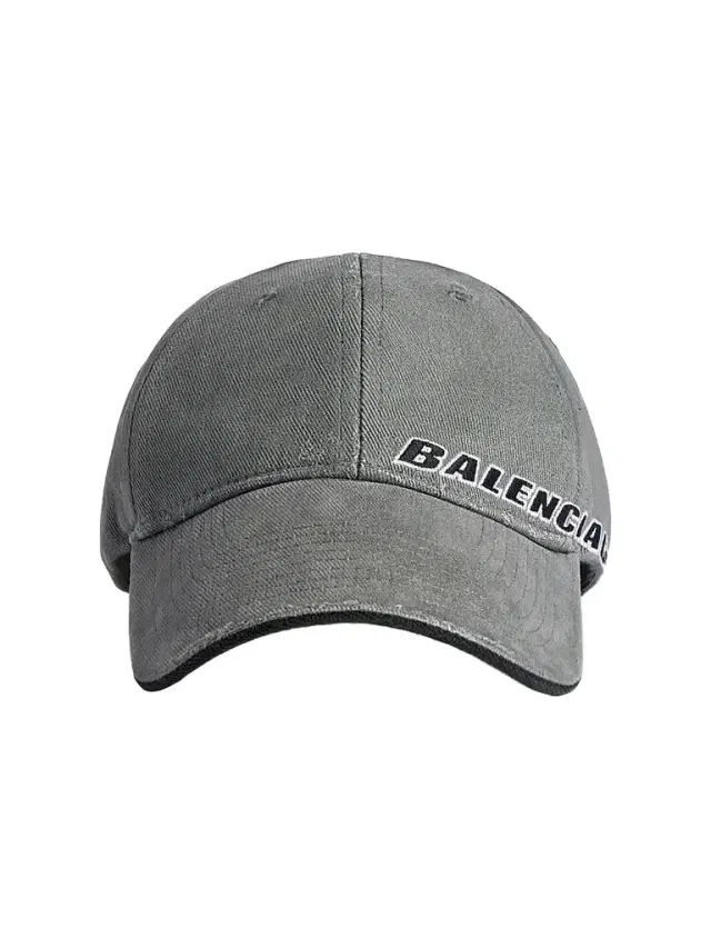 Balenciaga Men's Tilted Typo Cap - Dark Heather Grey