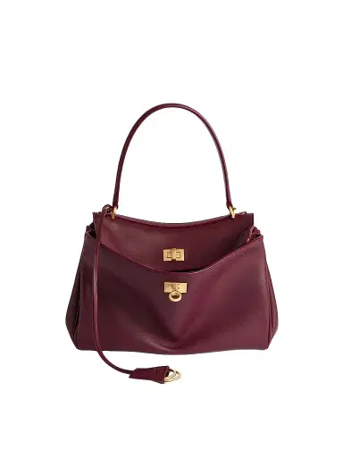 Balenciaga Women's Rodeo Small Top Handle Bag - Dark Burgundy | Thumbnail 1 Balenciaga Women's Rodeo Small Top Handle Bag - Dark Burgundy | Thumbnail 1