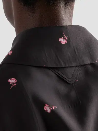 Prada Women's Washed Silk Shirt | Thumbnail 5 Prada Women's Washed Silk Shirt | Thumbnail 5